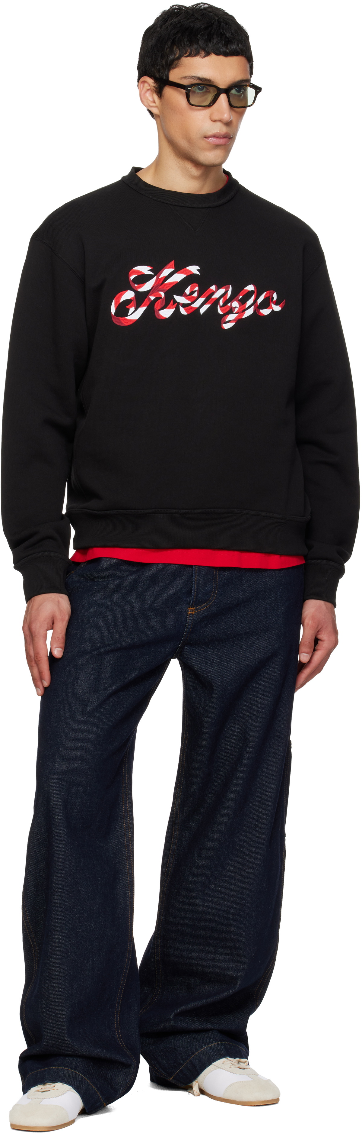 Kenzo Black Kenzo Paris 'KENZO Winter Holidays' Embroidered Sweatshirt