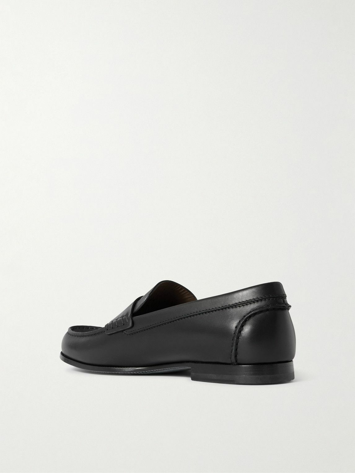 Dunhill - Heddon Flex Leather Penny Loafers - Black