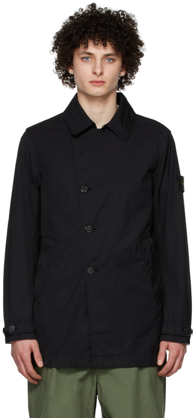 Photo: Stone Island Black Batavia Trench Coat