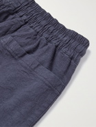 YMC - Alva Tapered Stretch-Cotton Jacquard Drawstring Trousers - Blue - L