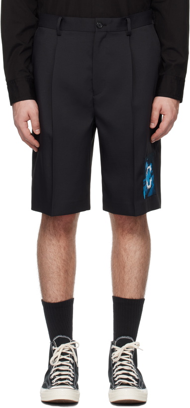 Photo: UNDERCOVER Black Appliqué Shorts