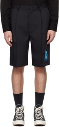 UNDERCOVER Black Appliqué Shorts