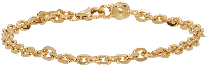 Photo: Emanuele Bicocchi SSENSE Exclusive Gold Skull Chain Bracelet