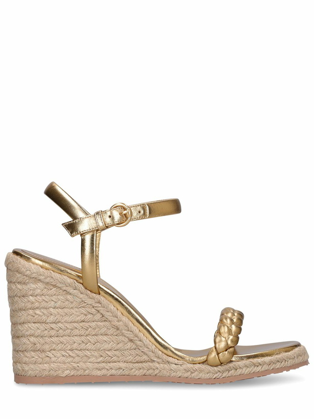 Photo: GIANVITO ROSSI - 90mm Cruz Leather Espadrille Wedges