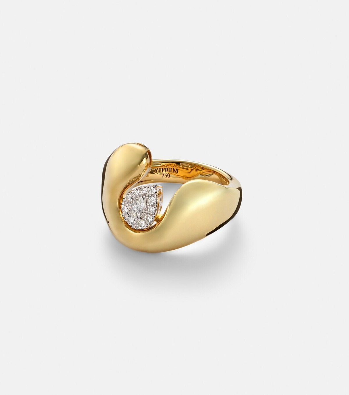 Yeprem Golden Strada 18kt gold ring with diamonds