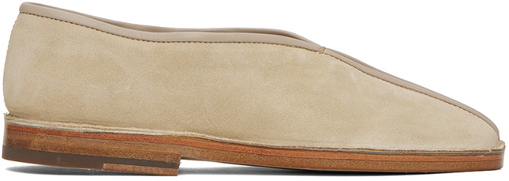 Photo: LEMAIRE Beige Flat Piped Slippers