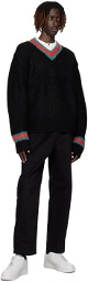 Stüssy Black V-Neck Sweater