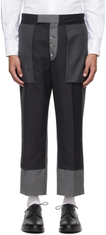 Photo: Thom Browne Gray Deconstructed Trousers