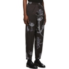 Paul Smith Black and Grey Shadow Floral Trousers