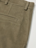 De Bonne Facture - Straight-Leg Cotton-Moleskin Trousers - Green