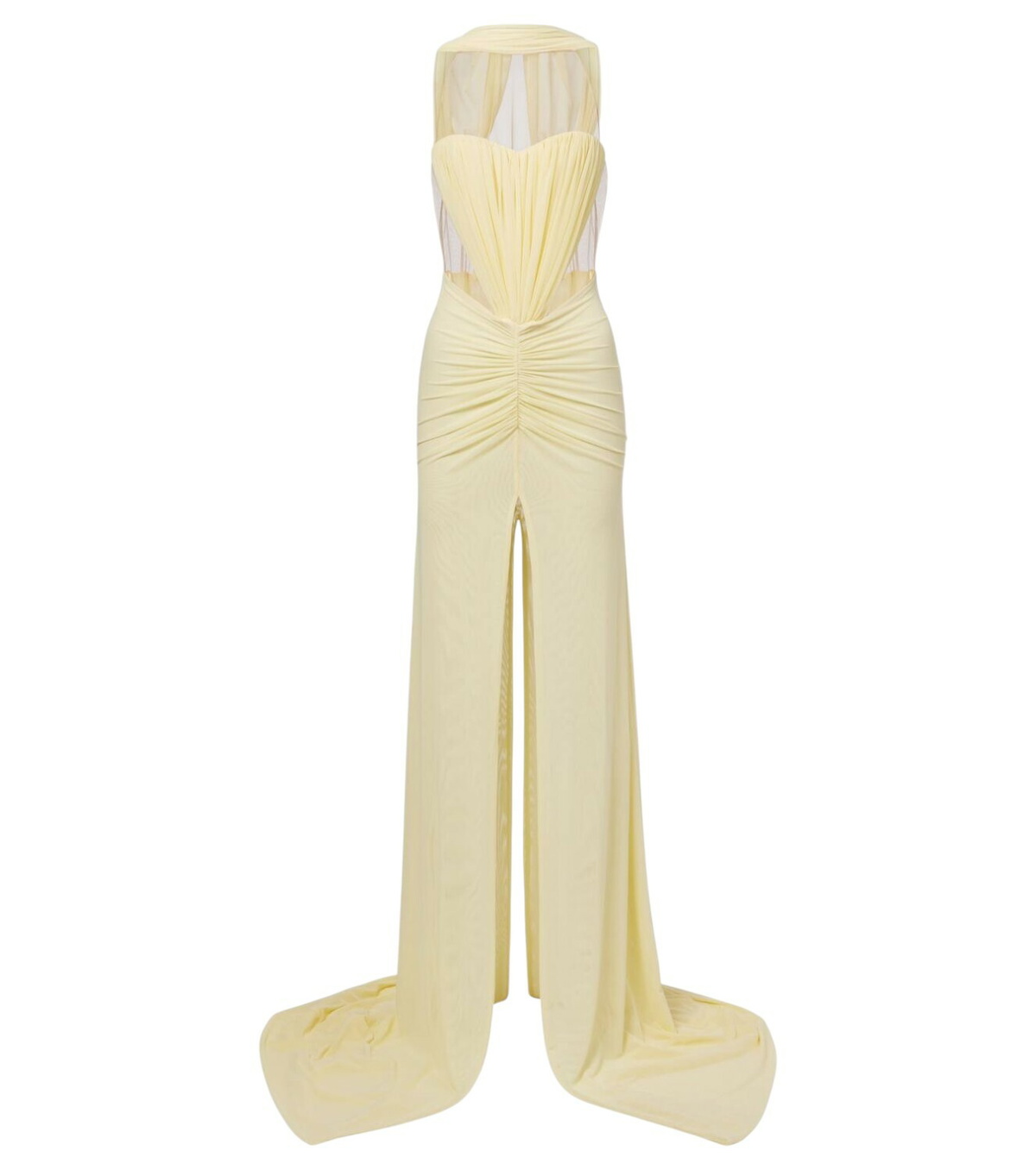 オールインワン・サロペット David Koma Crystal Claw Embr Detail Asymmetric Gown David Koma Crystal Claw Embr Detail Asymmetric Gown In White