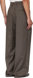 Camiel Fortgens Brown Suit Trousers