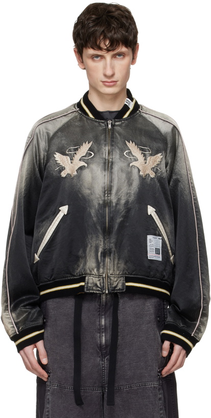 Photo: Maison MIHARA YASUHIRO Black Sun Faded Like Souvenir Bomber Jacket