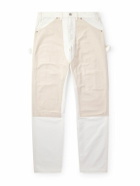 Cherry Los Angeles - Straight-Leg Double-Knee Cotton-Canvas Trousers - Neutrals