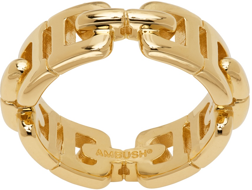 AMBUSH Gold A Chain Ring