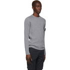 Stone Island Grey Wool Sweater