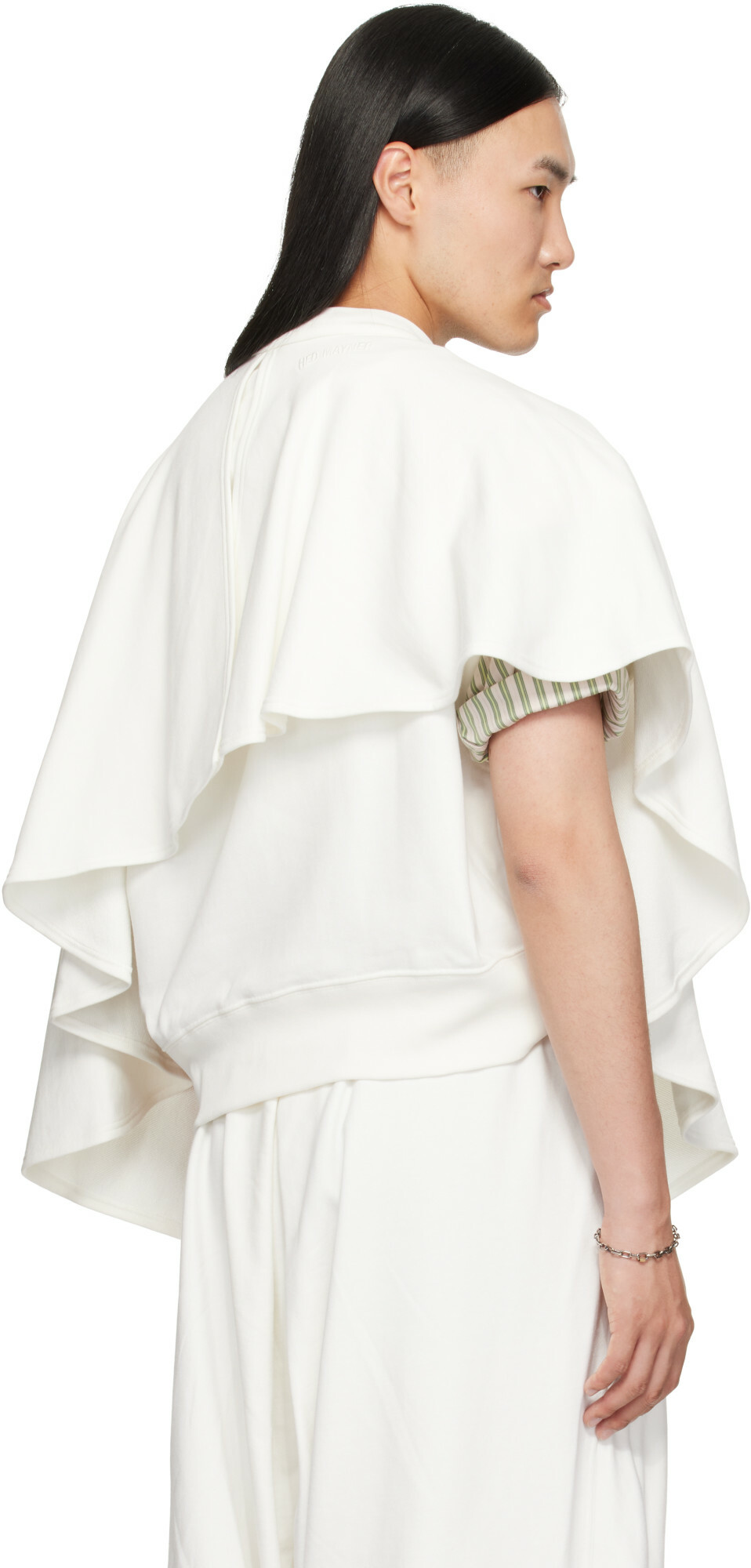 Hed Mayner Off-White Cape Sweatshirt