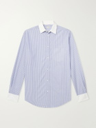 TOTEME - Striped Cotton-Poplin Shirt - Blue