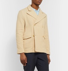 Séfr - James Double-Breasted Crochet-Knit Blazer - Neutrals