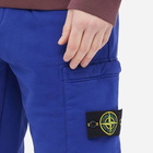 Stone Island Men's Garment Dyed Sweat Short in Bright Blue