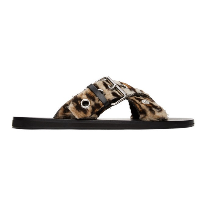 Photo: Versace Brown Leopard Sandals