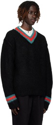 Stüssy Black V-Neck Sweater