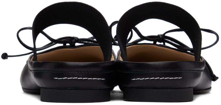 MM6 Maison Margiela Black Anatomic Slippers