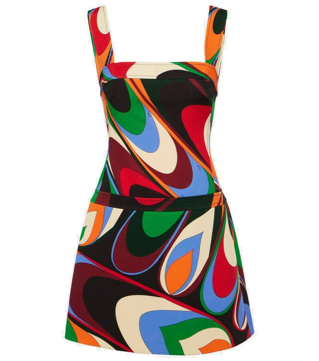 ワンピース PUCCI VISCOSE MINI DRESS Emilio Pucci Light Viscose Mini Dress in Blue | Lyst