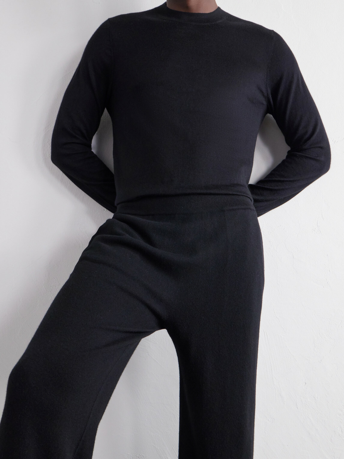 Mr P. - Straight-Leg Cashmere Sweatpants - Black