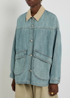 Free People Lemon Denim Jacket Blue