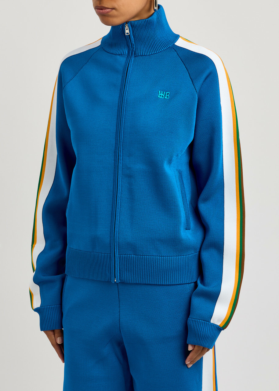 【関税込み】Wales Bonner ブルー Tide トラックジャケット Wales Bonner Tide Knitted Track Jacket Blue Wales Bonner
