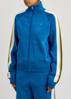 Wales Bonner Tide Knitted Track Jacket Blue