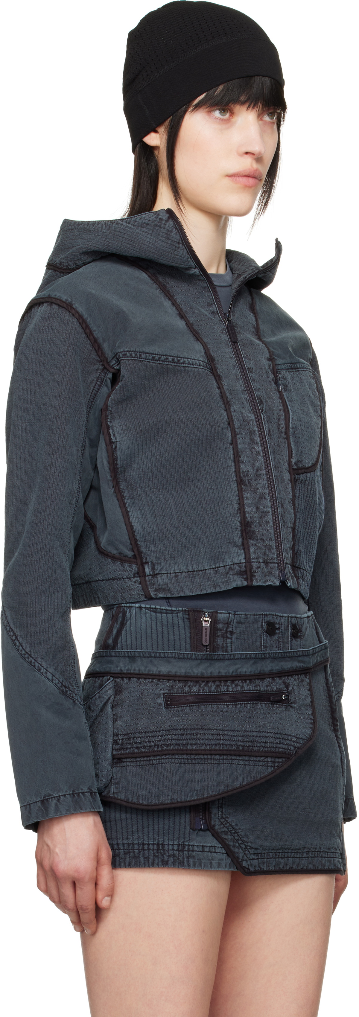 HYEIN SEO Gray Dyed Crop Jacket