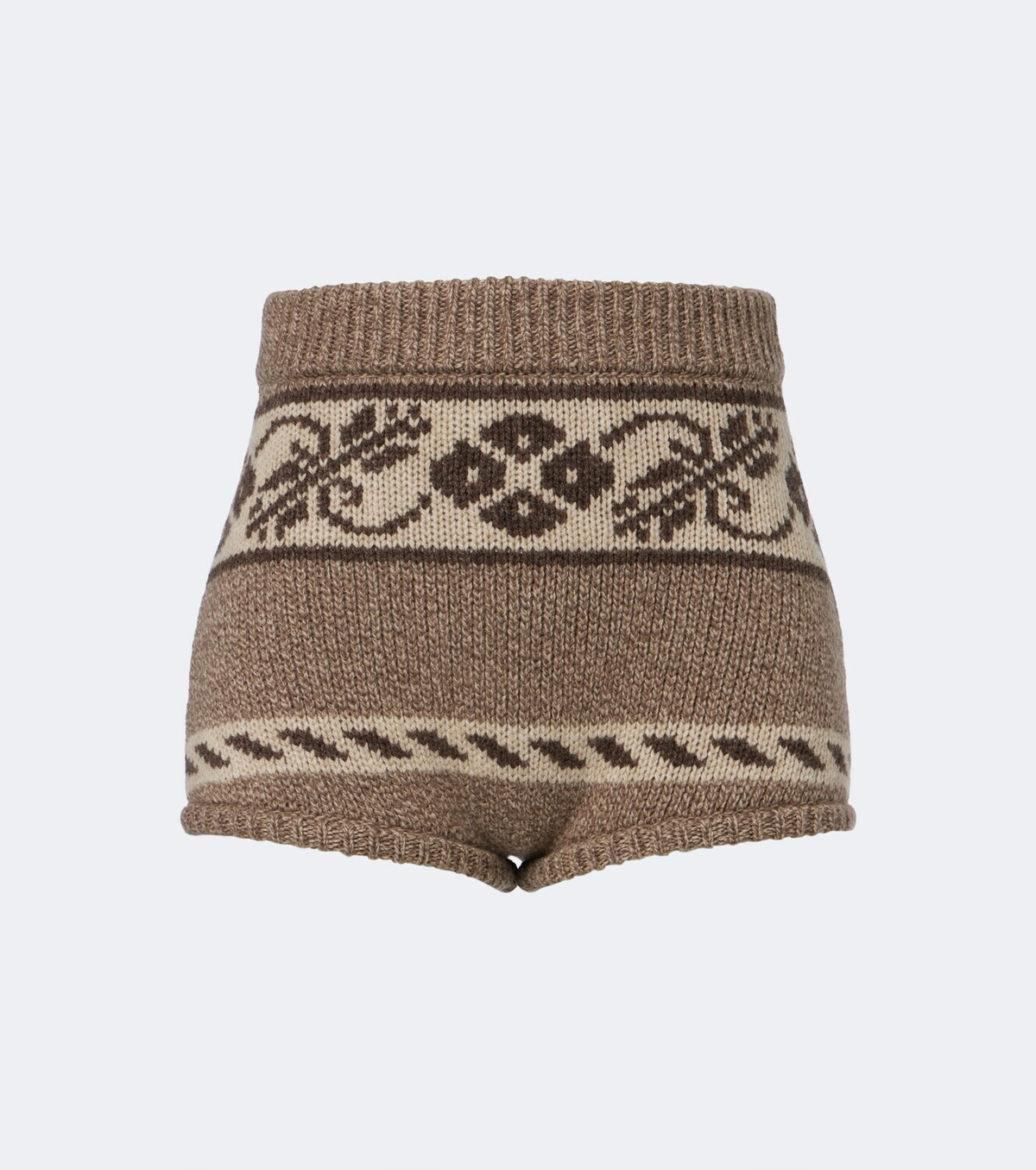 Magda Butrym Knitted jacquard wool shorts