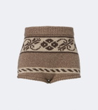Magda Butrym Knitted jacquard wool shorts