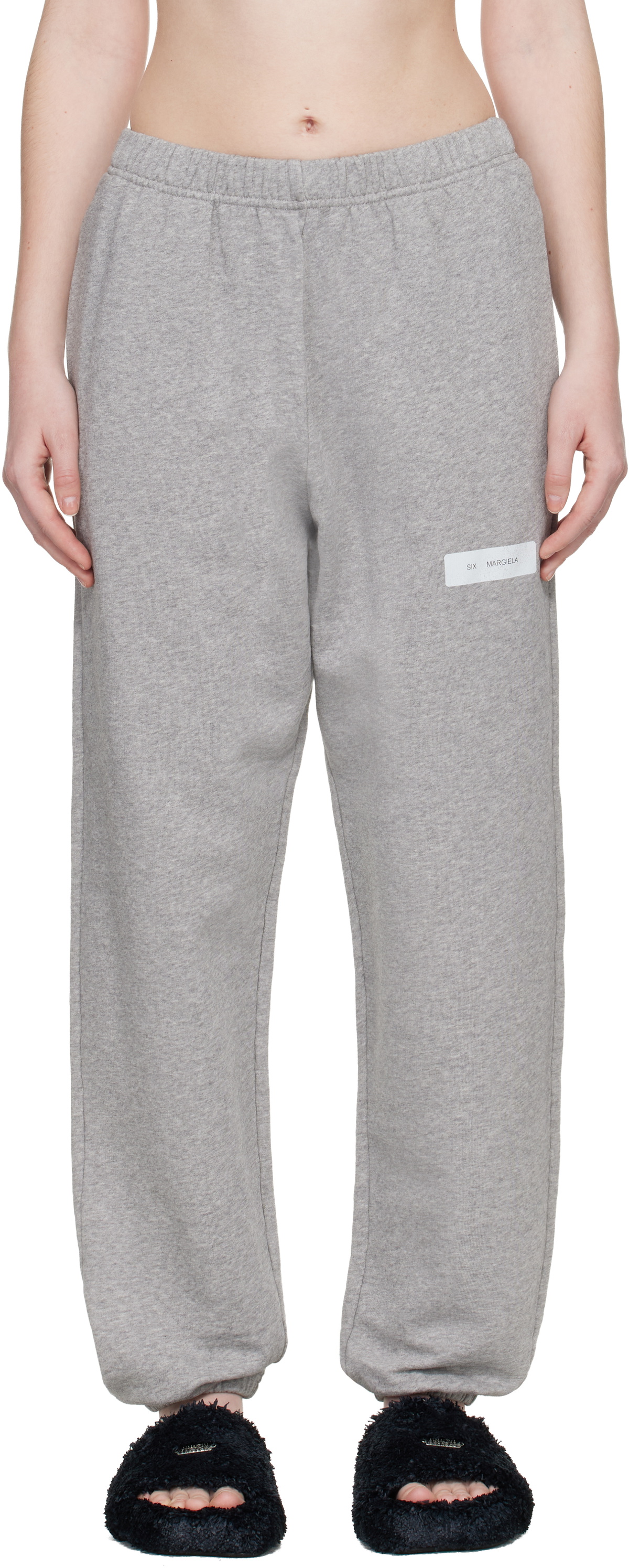 MM6 Maison Margiela Gray Unbrushed Cotton Sweatpants