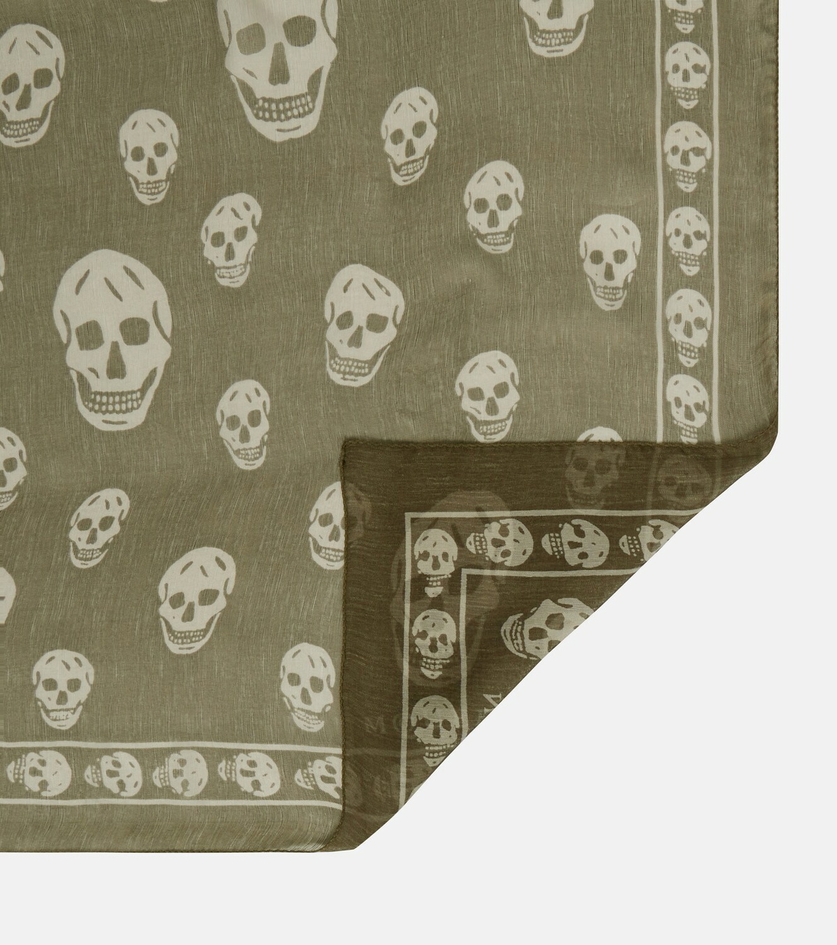 McQueen Printed silk scarf