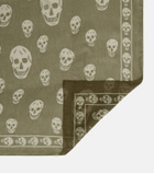 McQueen Printed silk scarf