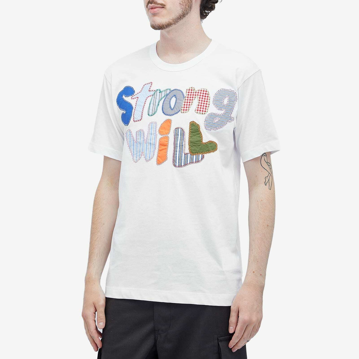 Comme des Garçons SHIRT Men's Strong Will Patchwork T-Shirt