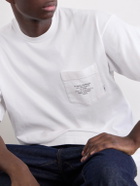 WTAPS - Logo-Appliquéd Printed Cotton-Jersey T-Shirt - White