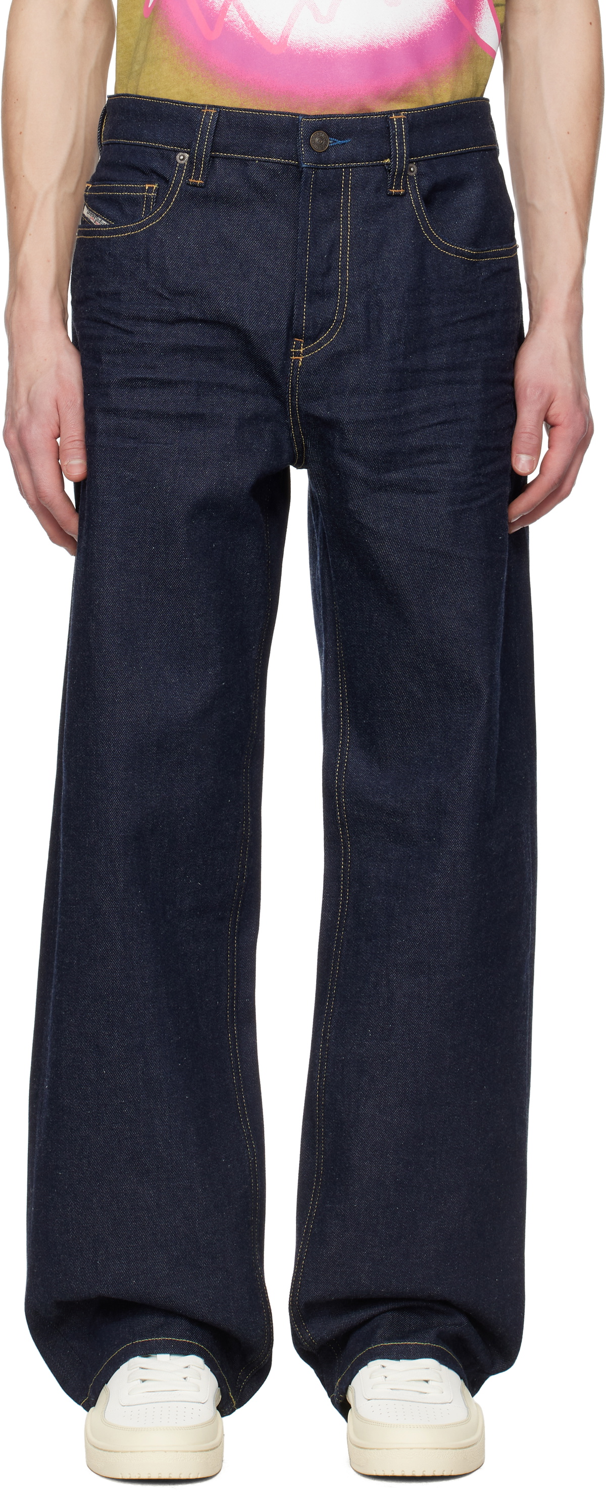 Blue 2001 D-Macro Jeans by Diesel on Sale