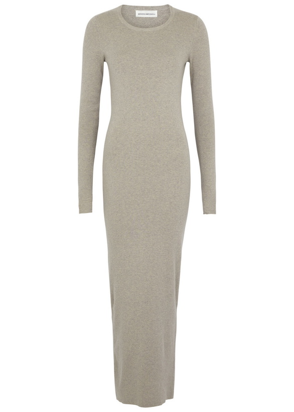 Photo: Extreme Cashmere N°335 Snake Cotton-blend Maxi Dress - Beige - One Size