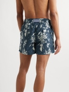 Atalaye - Ganika Mid-Length Floral-Print Recycled Swim Shorts - Blue