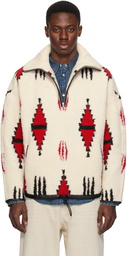 Isabel Marant Off-White & Red Marlo Sweater
