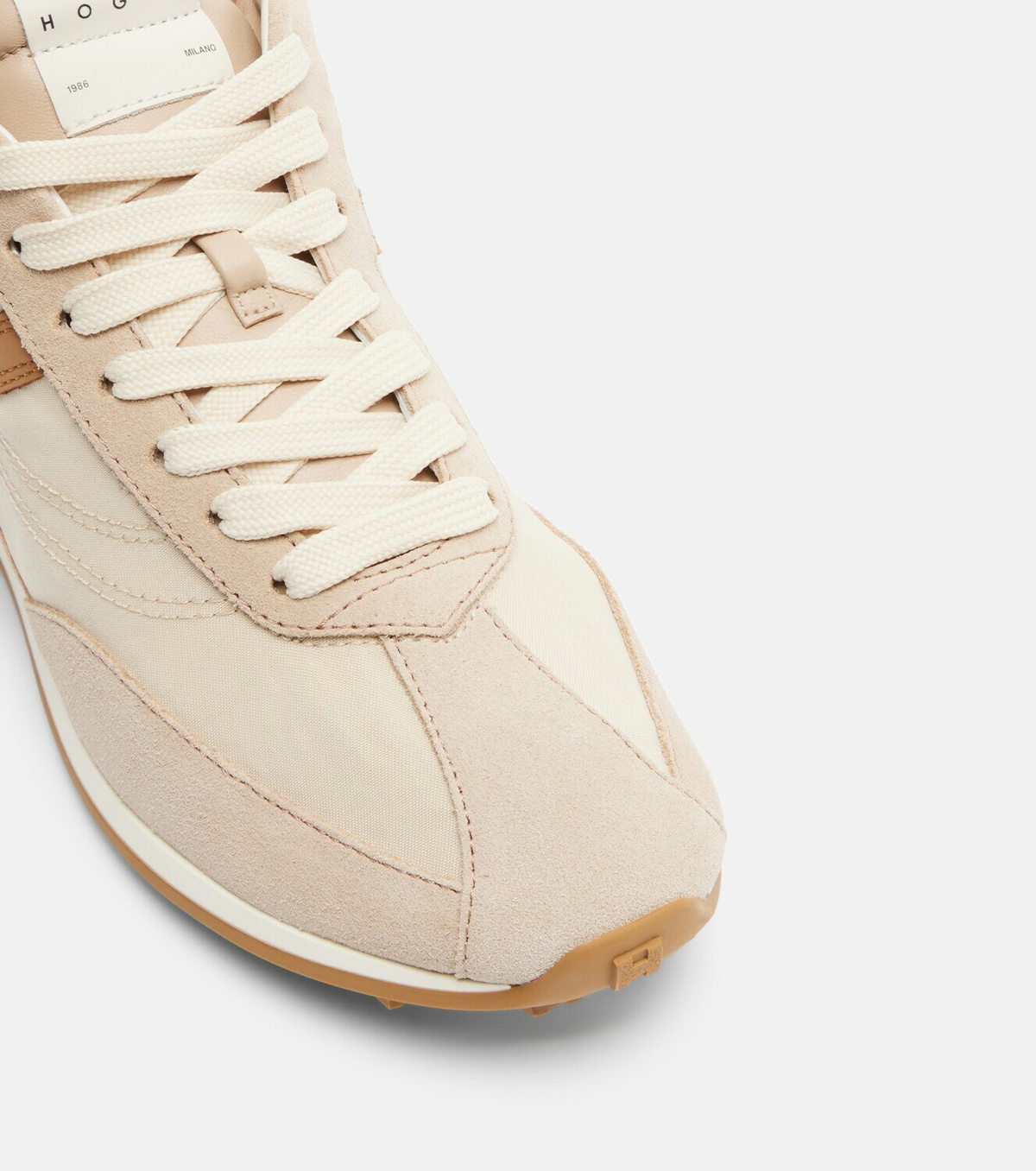 Hogan H699 suede-trimmed canvas sneakers