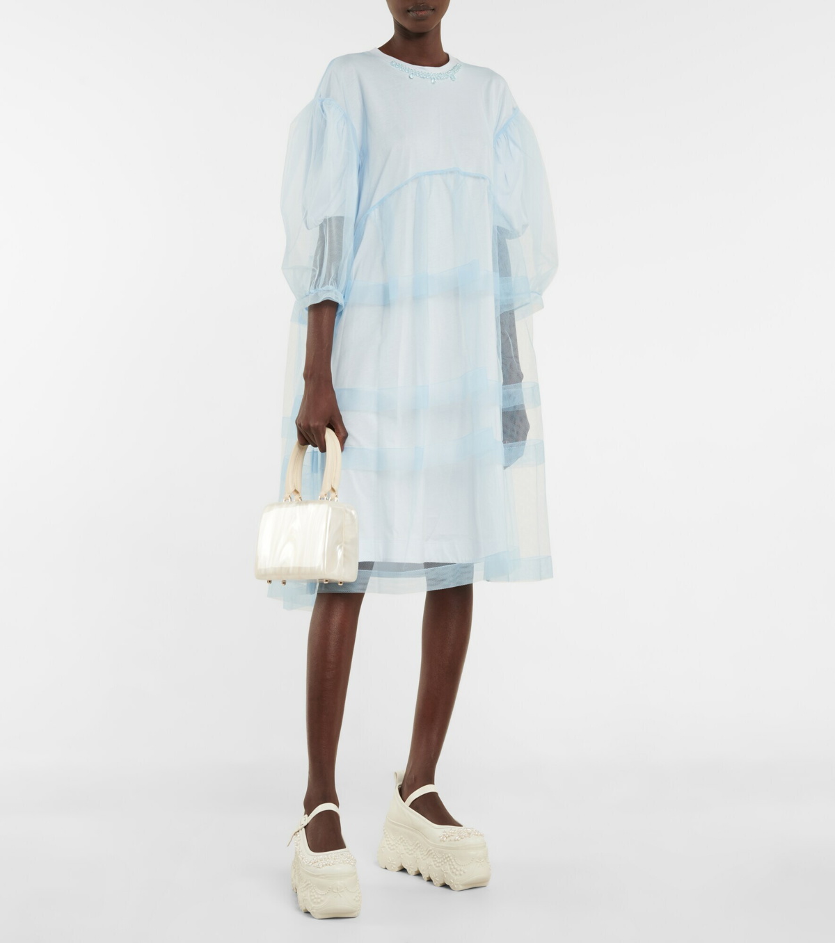 Simone Rocha - Tulle-overlay minidress Simone Rocha