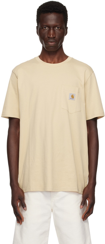 Photo: Carhartt Work In Progress Beige Pocket T-Shirt