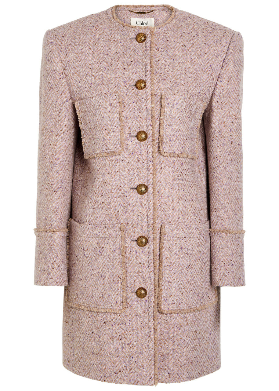 Chloe Tweed Coat Violet