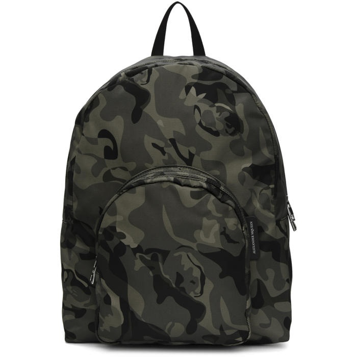 Photo: Alexander McQueen Green Small Camouflage Backpack 
