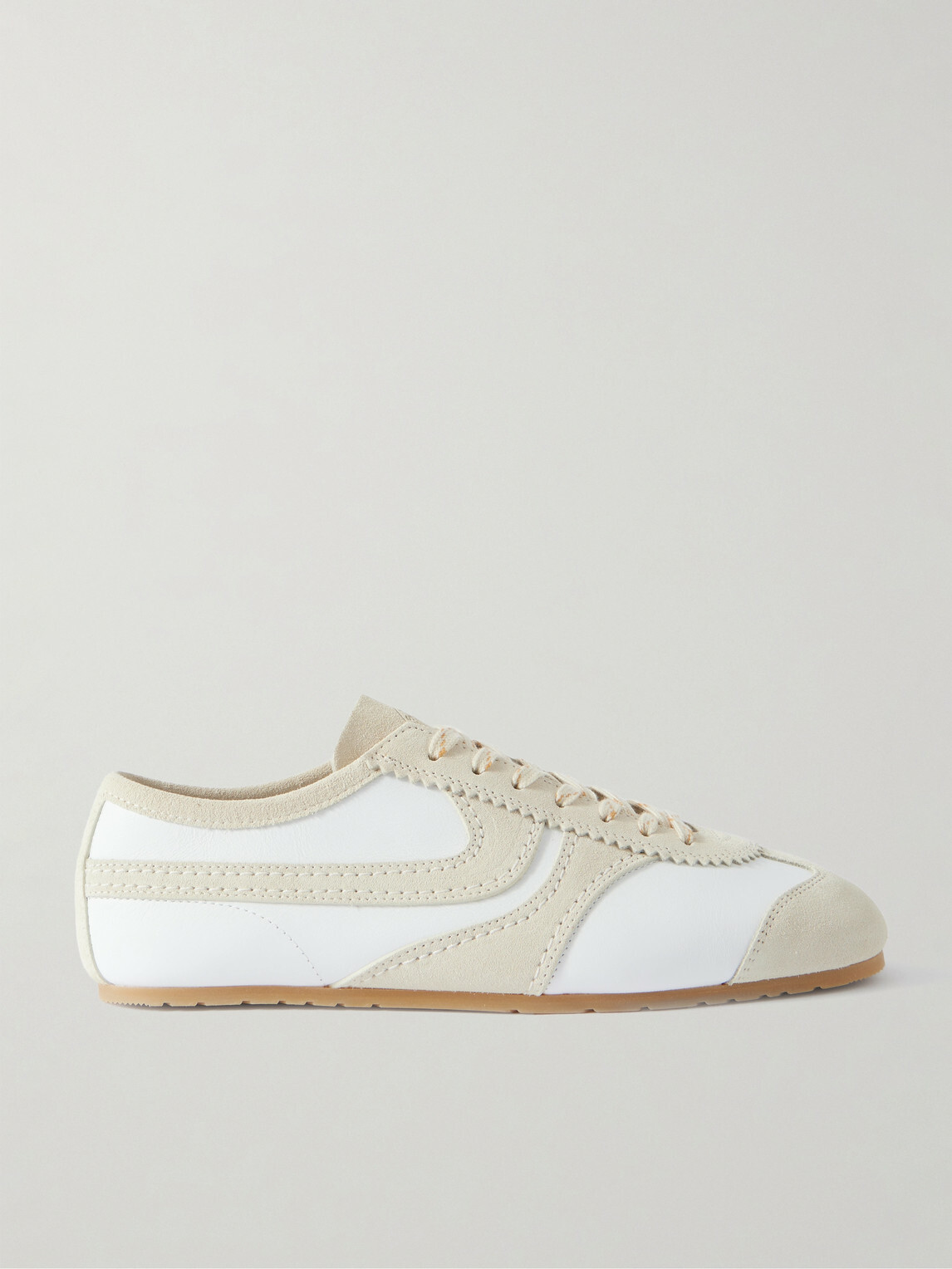 Dries Van Noten - Suede-Trimmed Leather Sneakers - White